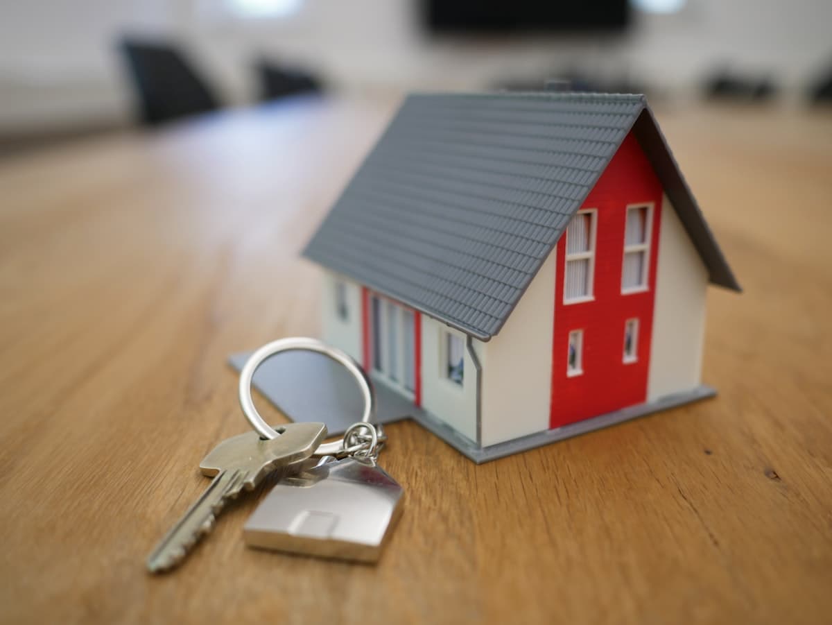 Couple touring a bright residential property